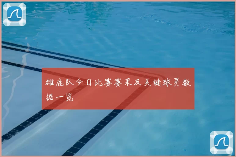 雄鹿队今日比赛赛果及关键球员数据一览